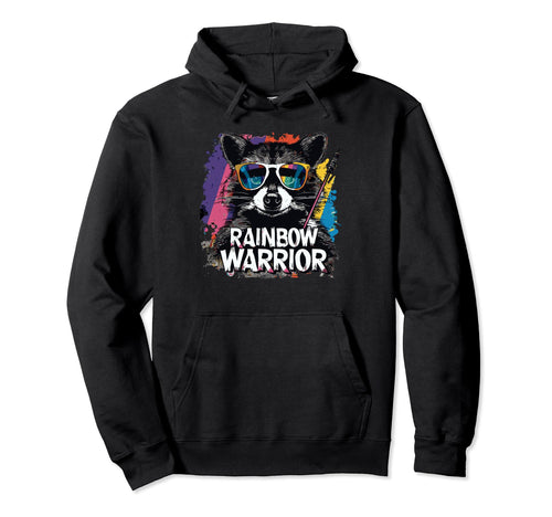 Funny Raccoon Love Sunglasses Summer Gift Hoodie - Unique Graphic Unisex - T-Shirt, Sweatshirt, Hoodie