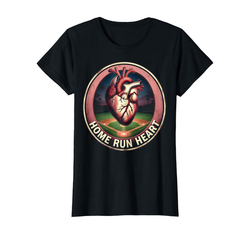 Home Run Heart Mom Baseball T-Shirt - Streetwear Style Men Women - T-Shirt, Sweatshirt, Hoodie