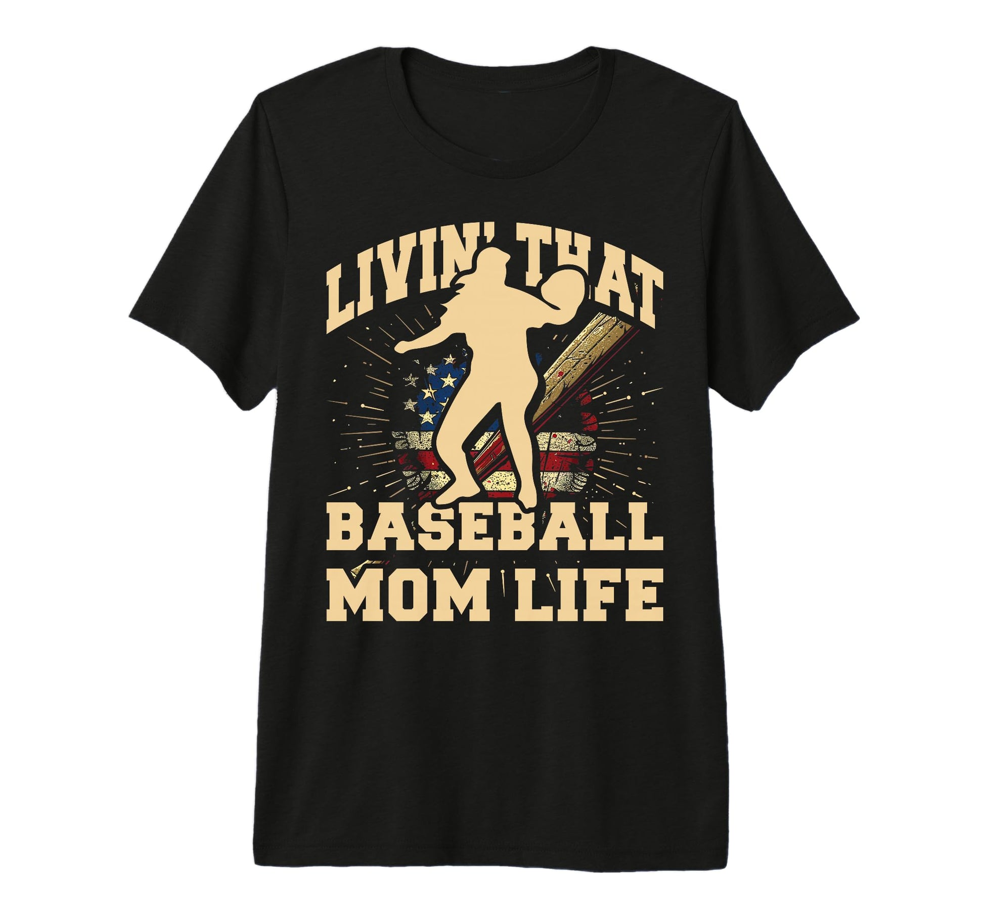Livin That Baseball Mom Life Mothers Day T-Shirt - Streetwear Style Unisex - T-Shirt, Sweatshirt, Hoodie