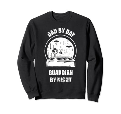 Gamer Dad Dad Day Guardian Night Gaming Sweatshirt - Novelty Apparel Unisex - T-Shirt, Sweatshirt, Hoodie
