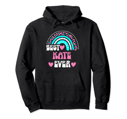 Best Kate Ever Personal Name Leopard Hoodie - Aesthetic Graphic for Adults - T-Shirt, Sweatshirt, Hoodie