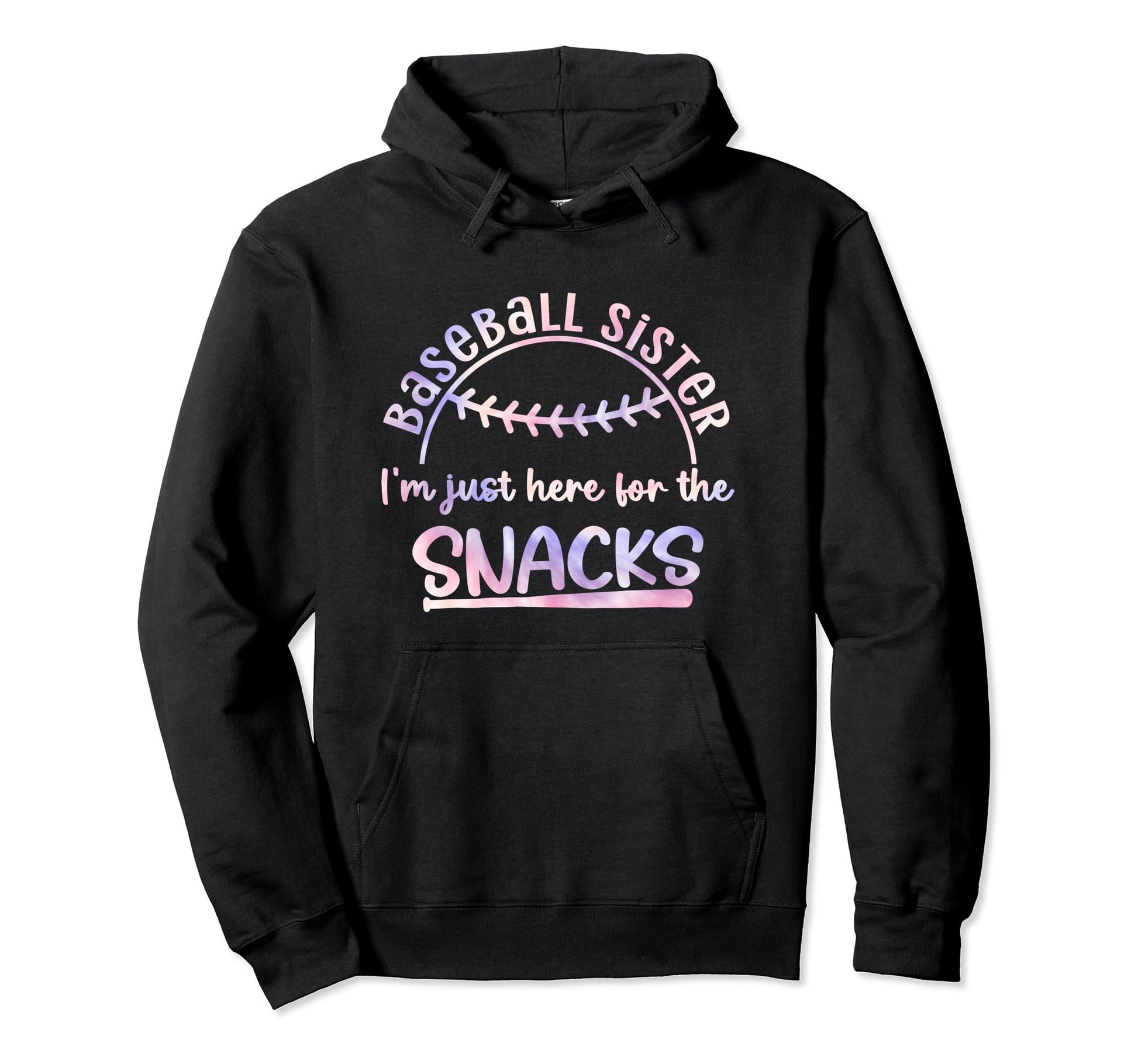 Im Just Here Snacks Tie Dye Funny Hoodie - Graphic Print Men Women - T-Shirt, Sweatshirt, Hoodie