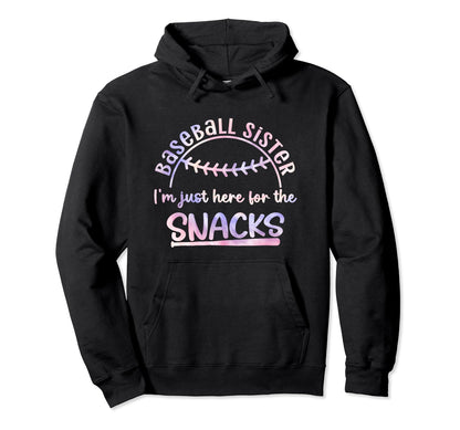 Im Just Here Snacks Tie Dye Funny Hoodie - Graphic Print Men Women - T-Shirt, Sweatshirt, Hoodie