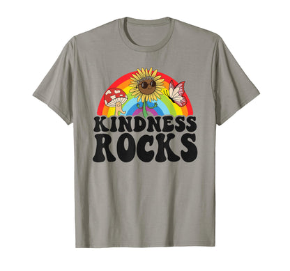 Anti Bullying Hippie Teacher Rainbow T-Shirt - Trendy Graphic for Adults - T-Shirt, Sweatshirt, Hoodie