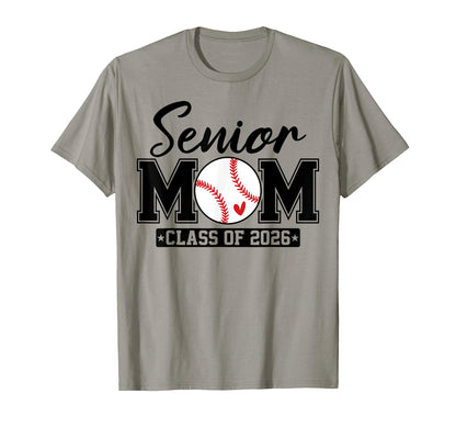 Senior Mom Class 2026 Baseball Mom T-Shirt - Aesthetic Graphic Men Women - T-Shirt, Sweatshirt, Hoodie