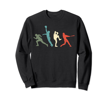 Baseball Catcher Pitcher Batter Sweatshirt - Casual Everyday Wear Unisex - T-Shirt, Sweatshirt, Hoodie