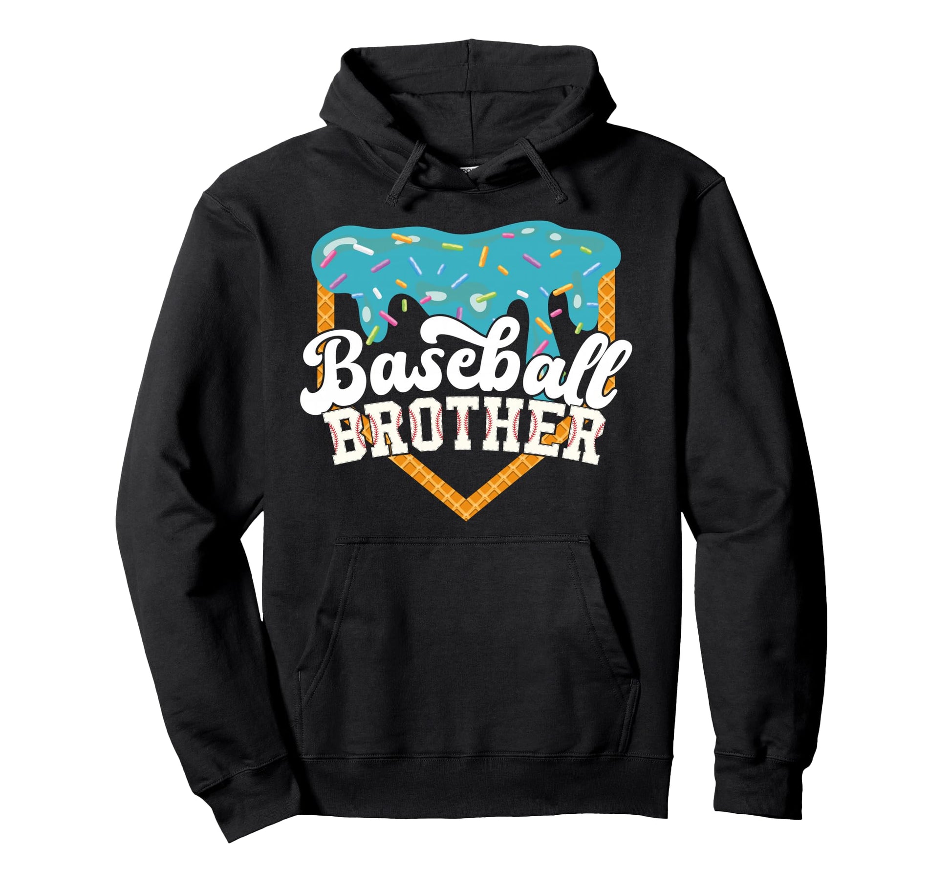Baseball Brother Drip Ice Cream Hoodie - Unique Graphic Unisex - T-Shirt, Sweatshirt, Hoodie
