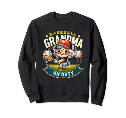 Baseball Grandma Grandmother Sweatshirt - Aesthetic Graphic for Adults - T-Shirt, Sweatshirt, Hoodie
