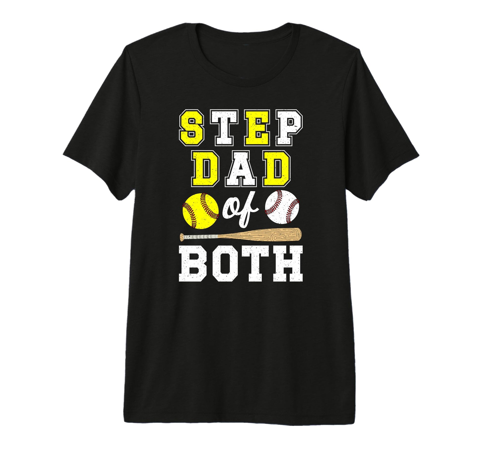 Mens Step Dad Both Proud Softball T-Shirt - Streetwear Style for Adults - T-Shirt, Sweatshirt, Hoodie
