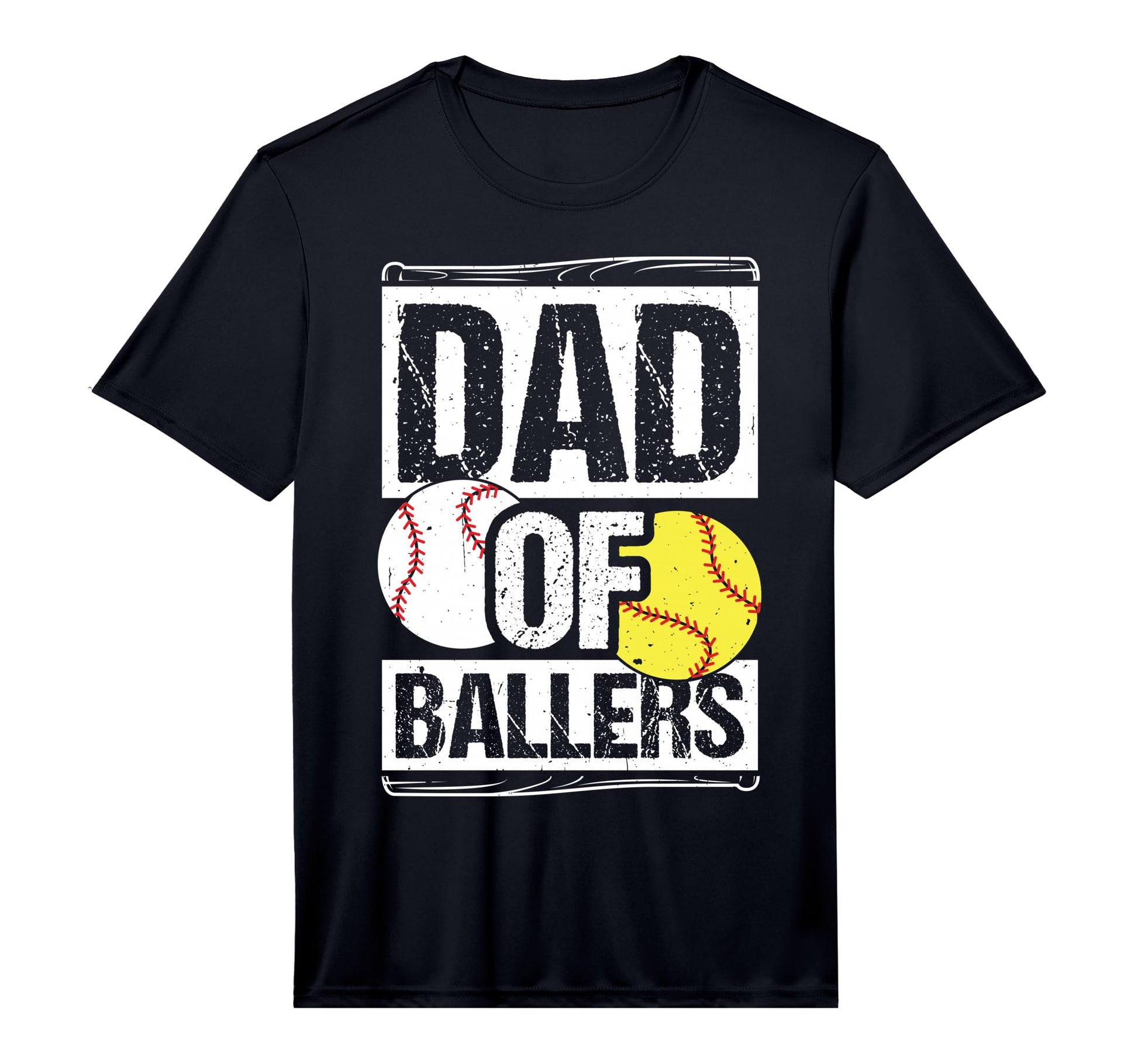 Mens Dad Ballers Dad Baseball And T-Shirt - Graphic Print for Adults - T-Shirt, Sweatshirt, Hoodie