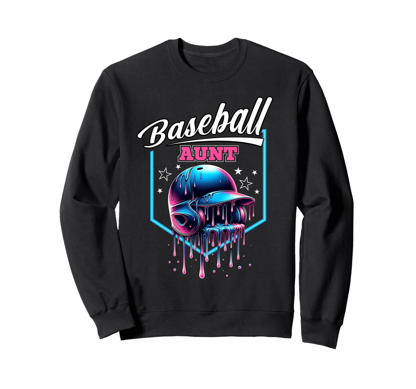 Baseball Aunt Baseball Drip Ice Sweatshirt - Aesthetic Graphic Men Women - T-Shirt, Sweatshirt, Hoodie