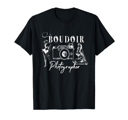 Boudoir Photographer Distressed T-Shirt - Trendy Graphic for Adults - T-Shirt, Sweatshirt, Hoodie