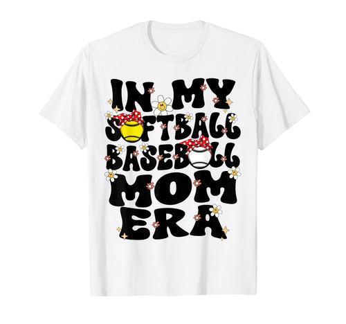 My Softball Baseball Mom Era Groovy Mom T-Shirt - Trendy Graphic Men Women - T-Shirt, Sweatshirt, Hoodie