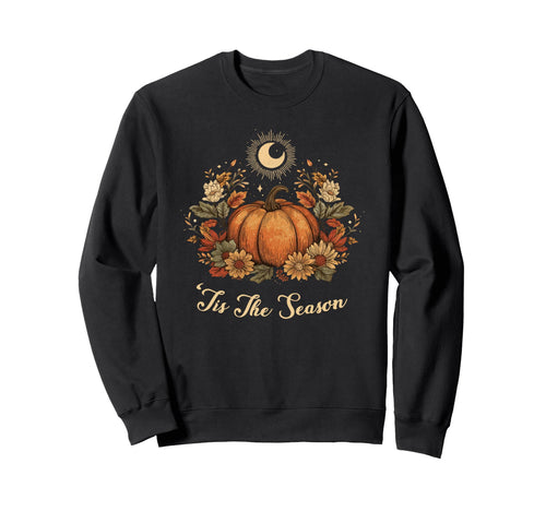 Pumpkin Spice Tis Season Equinox Moon Sweatshirt - Graphic Print Unisex - T-Shirt, Sweatshirt, Hoodie