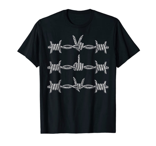Minimalist Grunge Barbed Wire Peace Sign T-Shirt - Unique Graphic Unisex - T-Shirt, Sweatshirt, Hoodie