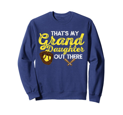 Softball Granddaughter Grandma Sweatshirt - Fun Novelty Design for Adults - T-Shirt, Sweatshirt, Hoodie