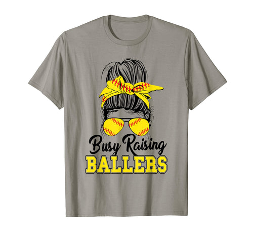 Busy Raising Ballers Softball Mom T-Shirt - Streetwear Style for Adults - T-Shirt, Sweatshirt, Hoodie