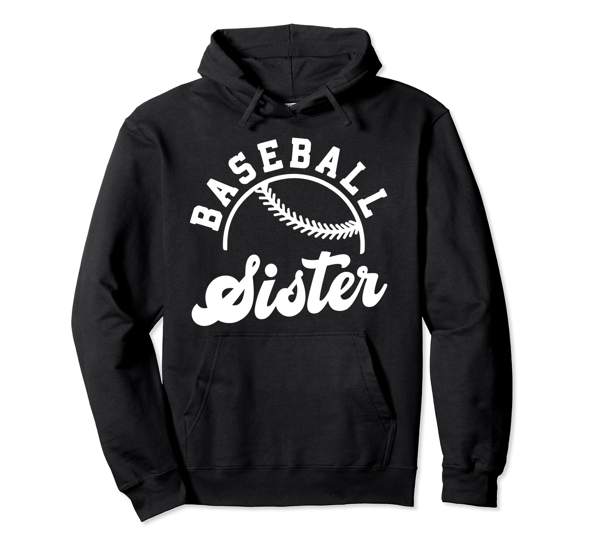 Baseball Sister Matching Baseball Hoodie - Fun Novelty Design Men Women - T-Shirt, Sweatshirt, Hoodie