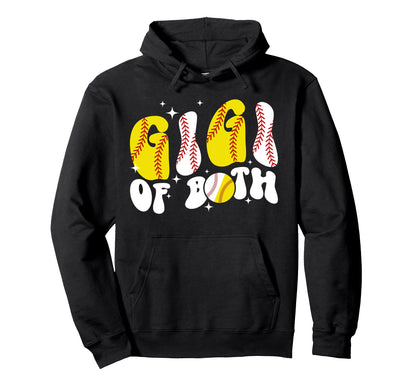Gigi Both Groovy Baseball Softball Gigi Hoodie - Fun Novelty Design Unisex - T-Shirt, Sweatshirt, Hoodie