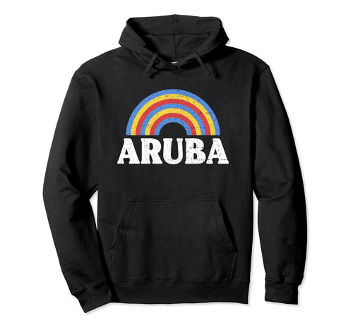 Aruba Flag Rainbow Aruban Pride Hoodie - Minimalist Print Unisex - T-Shirt, Sweatshirt, Hoodie