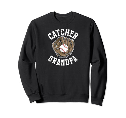 Baseball Catcher Grandpa Proud Sweatshirt - Custom Art Print for Adults - T-Shirt, Sweatshirt, Hoodie