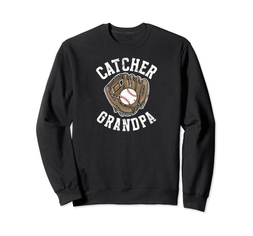 Baseball Catcher Grandpa Proud Sweatshirt - Custom Art Print for Adults - T-Shirt, Sweatshirt, Hoodie
