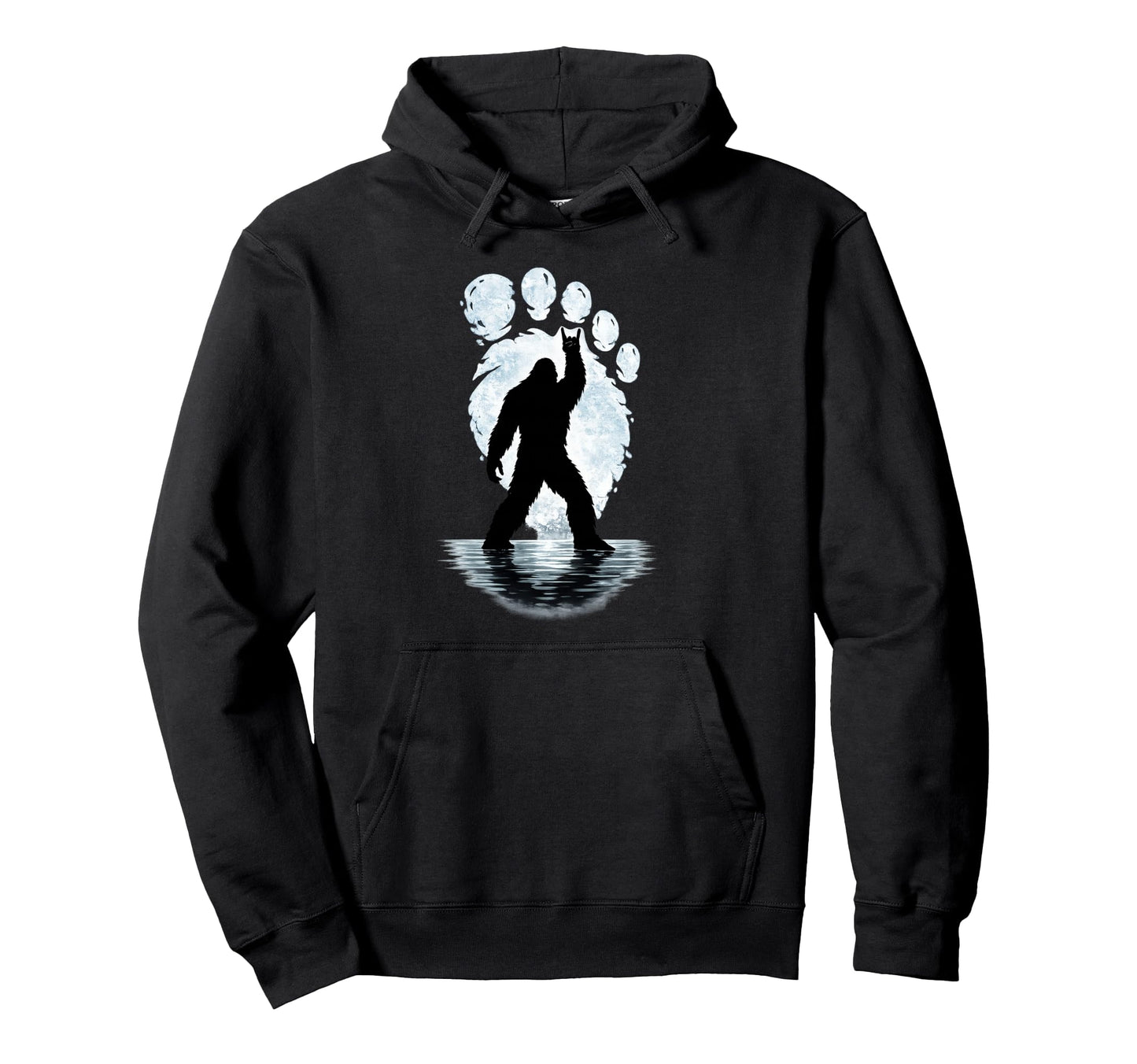 Bigfoot Footprint Rock Sasquatch Yeti Hoodie - Unique Graphic Men Women - T-Shirt, Sweatshirt, Hoodie