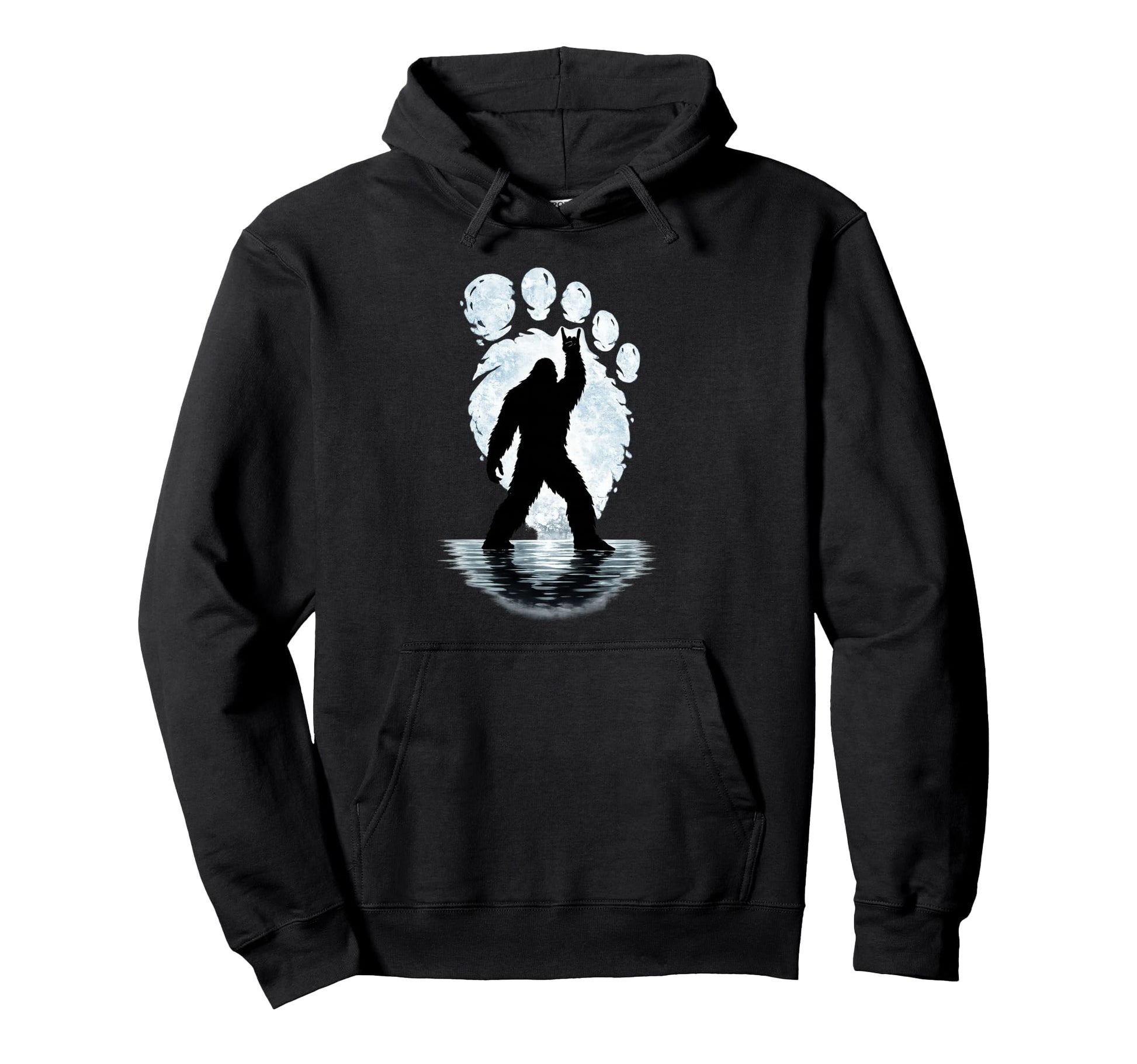Bigfoot Footprint Rock Sasquatch Yeti Hoodie - Unique Graphic Men Women - T-Shirt, Sweatshirt, Hoodie