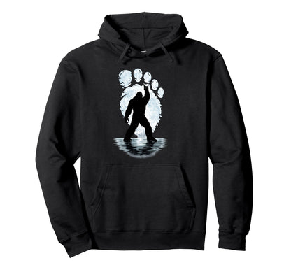 Bigfoot Footprint Rock Sasquatch Yeti Hoodie - Unique Graphic Men Women - T-Shirt, Sweatshirt, Hoodie