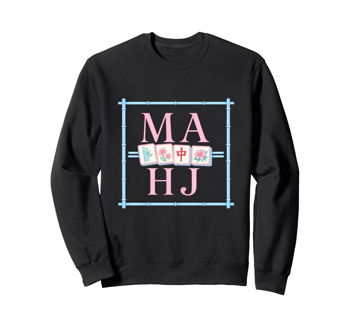 Mahj Mahjong Game Preppy Night Sweatshirt - Trendy Graphic Men Women - T-Shirt, Sweatshirt, Hoodie