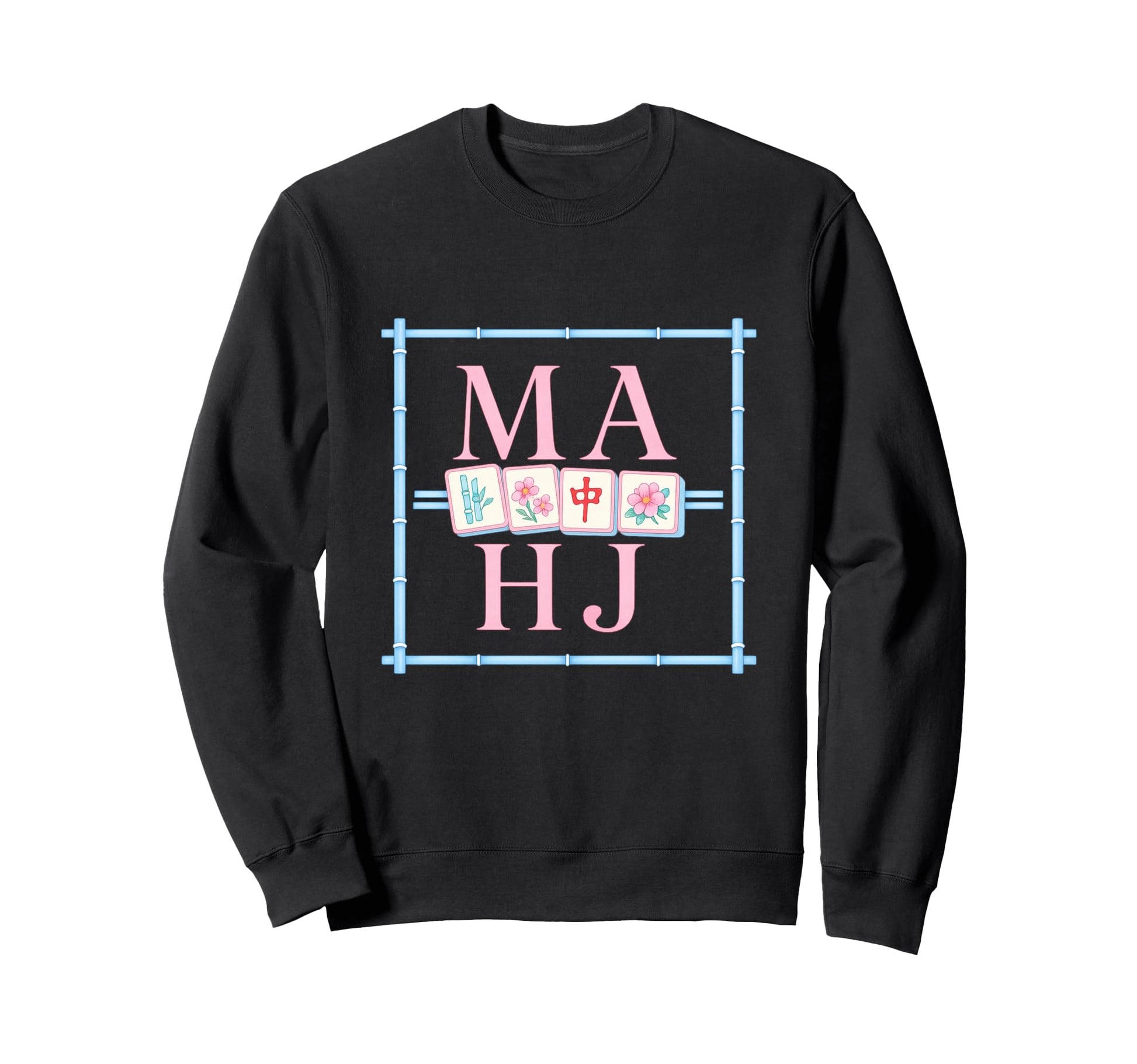 Mahj Mahjong Game Preppy Night Sweatshirt - Trendy Graphic Men Women - T-Shirt, Sweatshirt, Hoodie