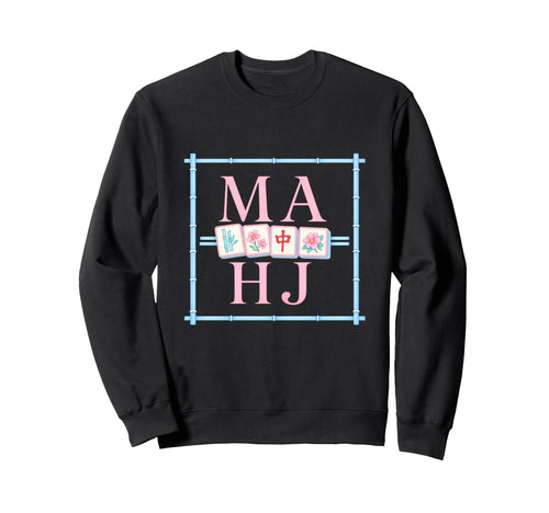 Mahj Mahjong Game Preppy Night Sweatshirt - Trendy Graphic Men Women - T-Shirt, Sweatshirt, Hoodie