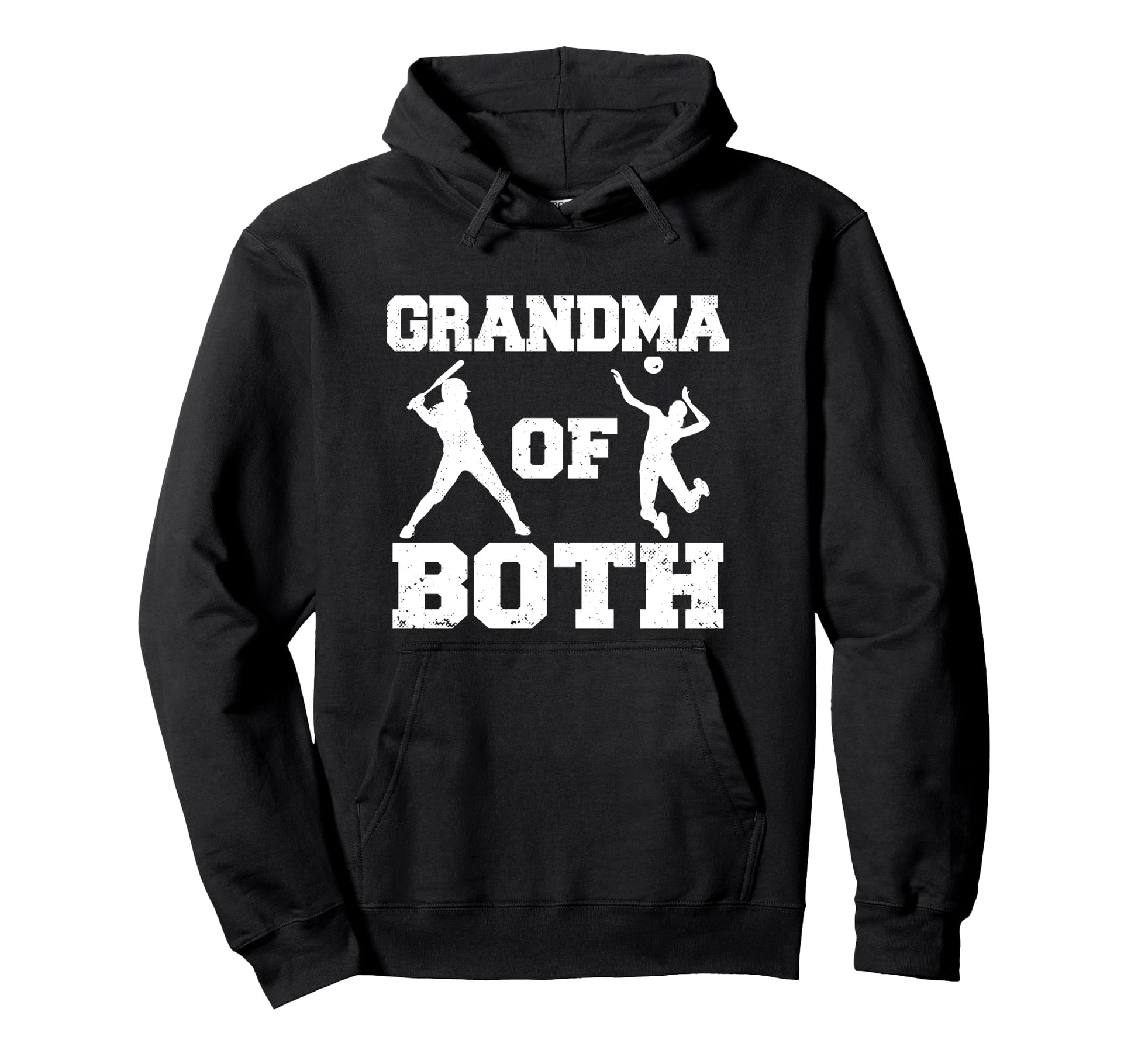 Grandma Both Funny Baseball Volleyball Hoodie - Novelty Apparel Men Women - T-Shirt, Sweatshirt, Hoodie
