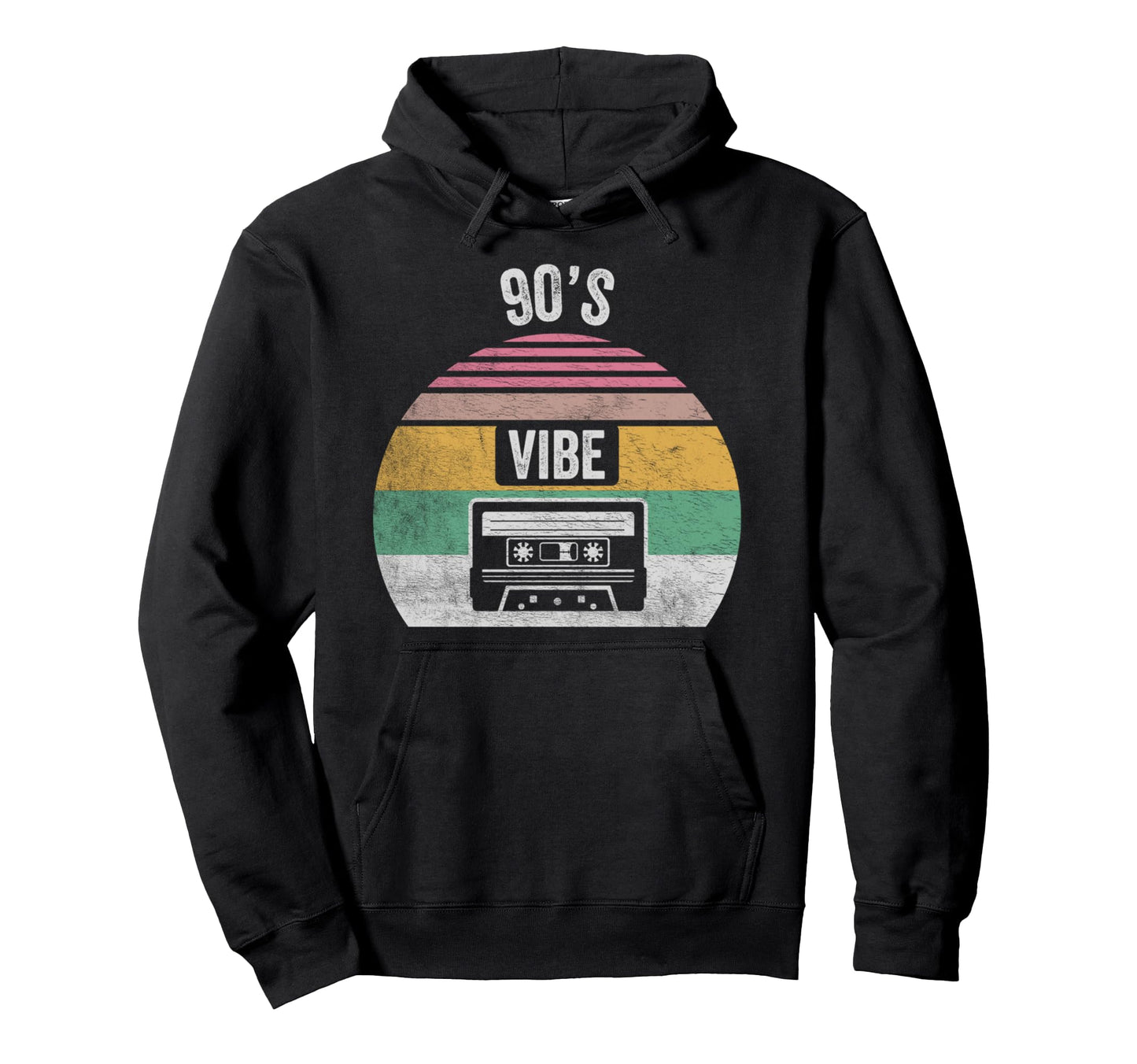 90S Vibe Cassette Rainbow Hoodie - Minimalist Print Unisex - T-Shirt, Sweatshirt, Hoodie