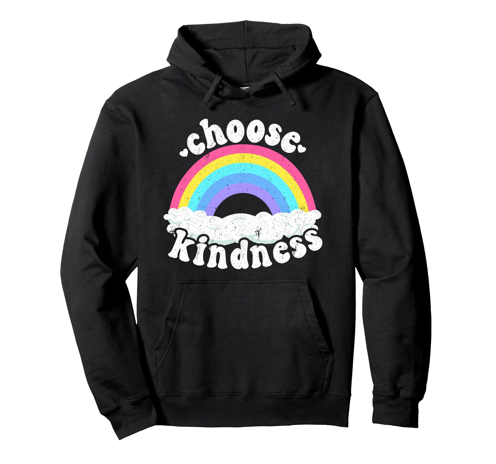 Positive Anti Bullying Rainbow Peace Hoodie - Trendy Graphic for Adults - T-Shirt, Sweatshirt, Hoodie