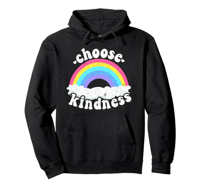 Positive Anti Bullying Rainbow Peace Hoodie - Trendy Graphic for Adults - T-Shirt, Sweatshirt, Hoodie