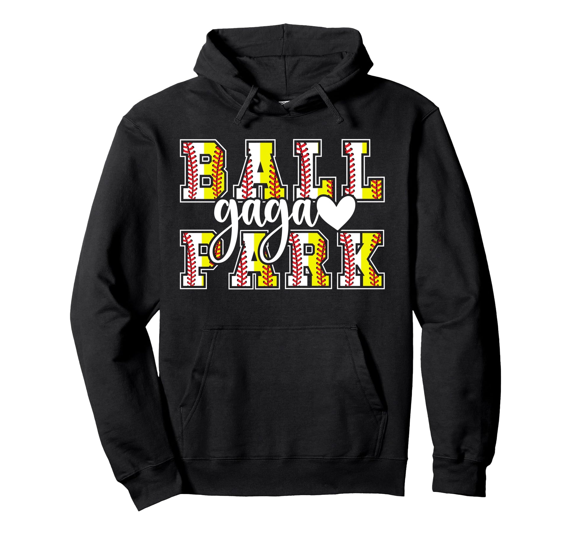 Ballpark Gaga Grandma Softball Baseball Hoodie - Custom Art Print Unisex - T-Shirt, Sweatshirt, Hoodie