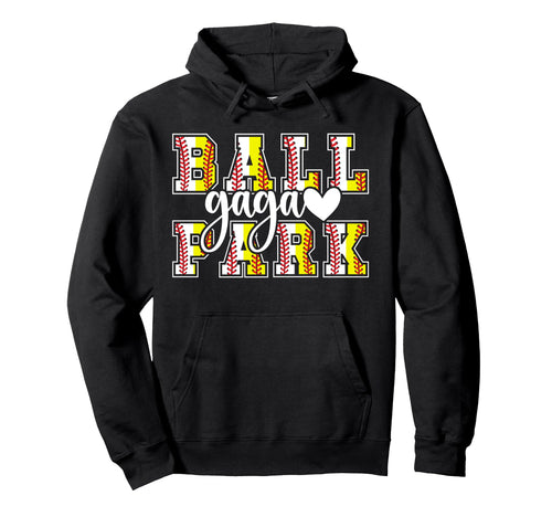 Ballpark Gaga Grandma Softball Baseball Hoodie - Custom Art Print Unisex - T-Shirt, Sweatshirt, Hoodie