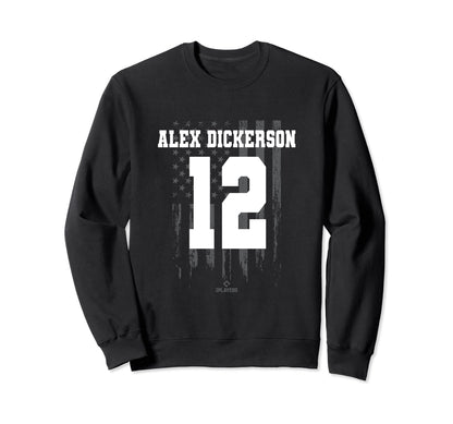 Alex Dickerson Flag Mlbpa San Sweatshirt - Custom Art Print Unisex - T-Shirt, Sweatshirt, Hoodie