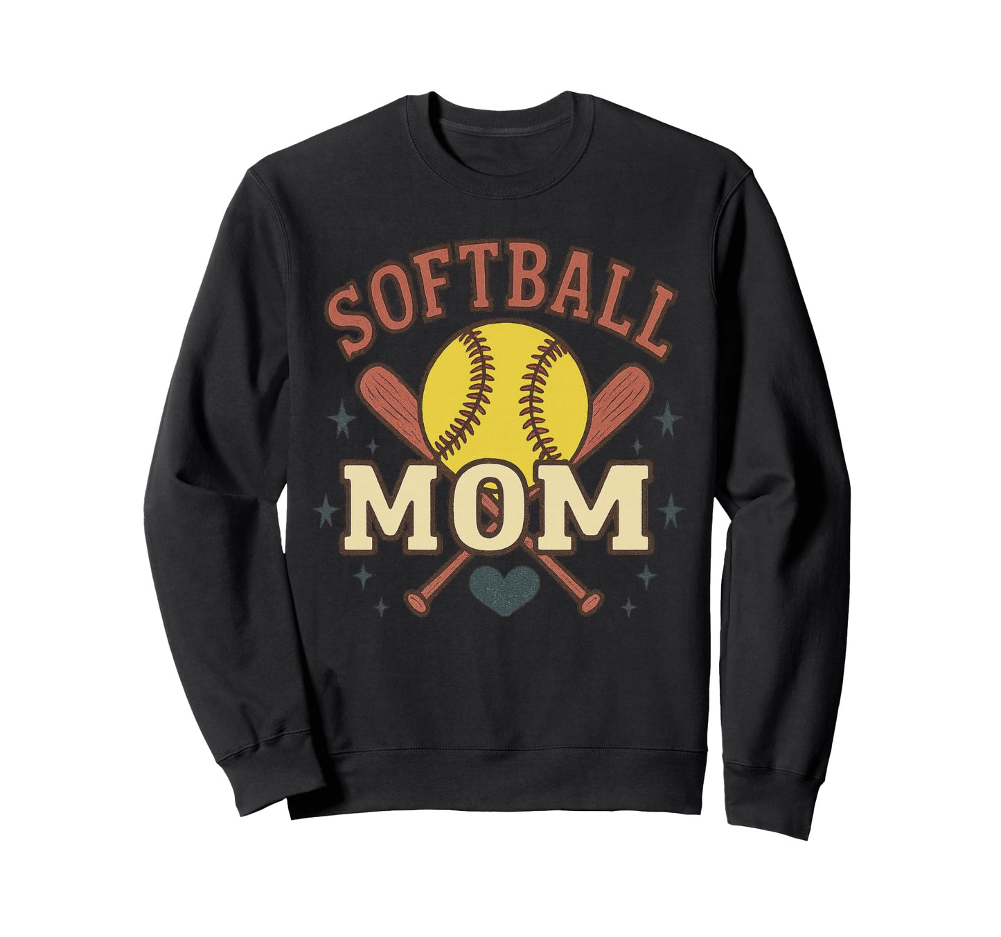 Proud Softball Mom Life Love My Sweatshirt - Fun Novelty Design for Adults - T-Shirt, Sweatshirt, Hoodie