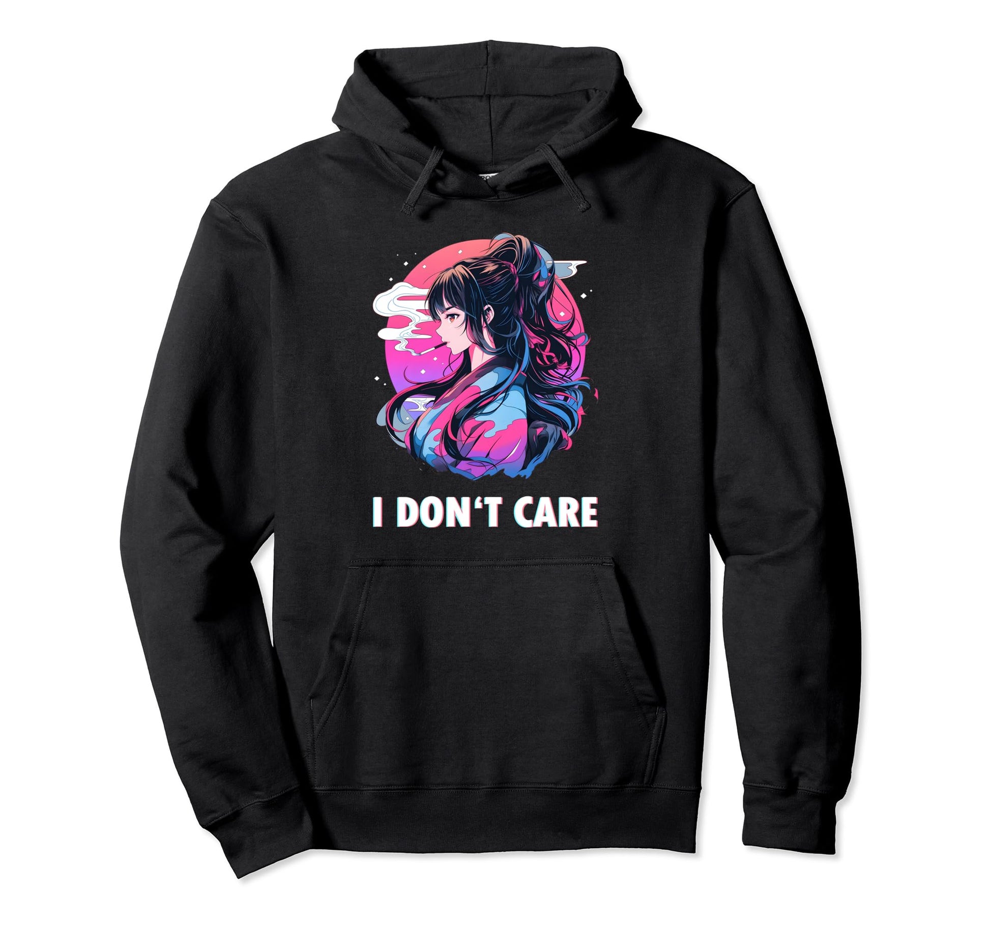 Aesthetic Vaporwave Sad Face Japanese Hoodie - Streetwear Style Unisex - T-Shirt, Sweatshirt, Hoodie