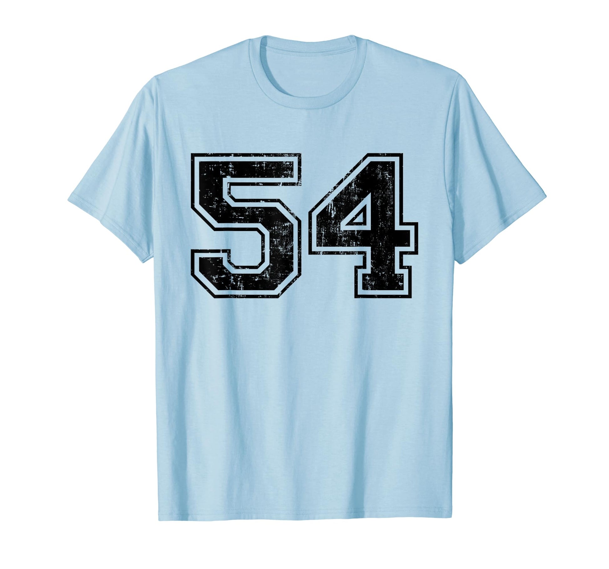 Number 54 Varsity Distressed Sport T-Shirt - Fun Novelty Design Men Women - T-Shirt, Sweatshirt, Hoodie