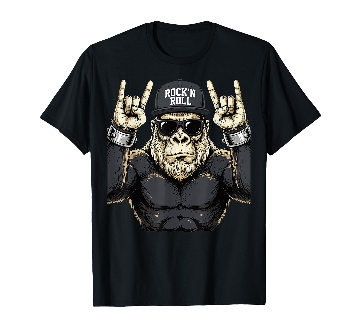 Bigfoot Rock Sasquatch Heavy Metal T-Shirt - Casual Everyday Wear Unisex - T-Shirt, Sweatshirt, Hoodie