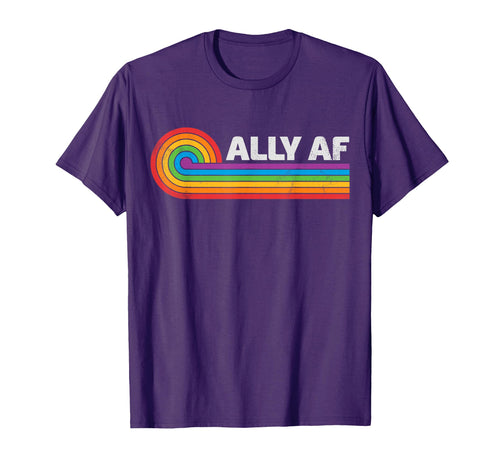 Lgbtq Ally Af Lesbian Gay Pride T-Shirt - Casual Everyday Wear Men Women - T-Shirt, Sweatshirt, Hoodie