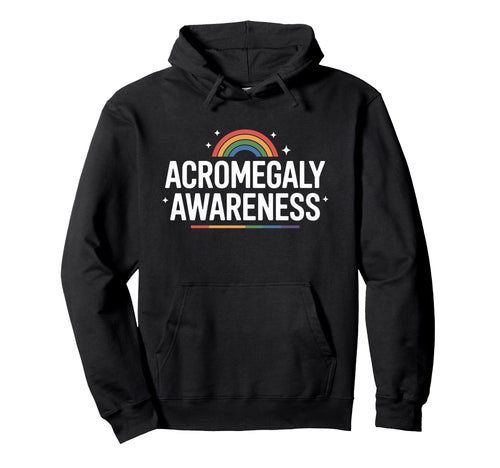 Acromegaly Awareness Rainbow Warrior And Hoodie - Graphic Print Unisex - T-Shirt, Sweatshirt, Hoodie