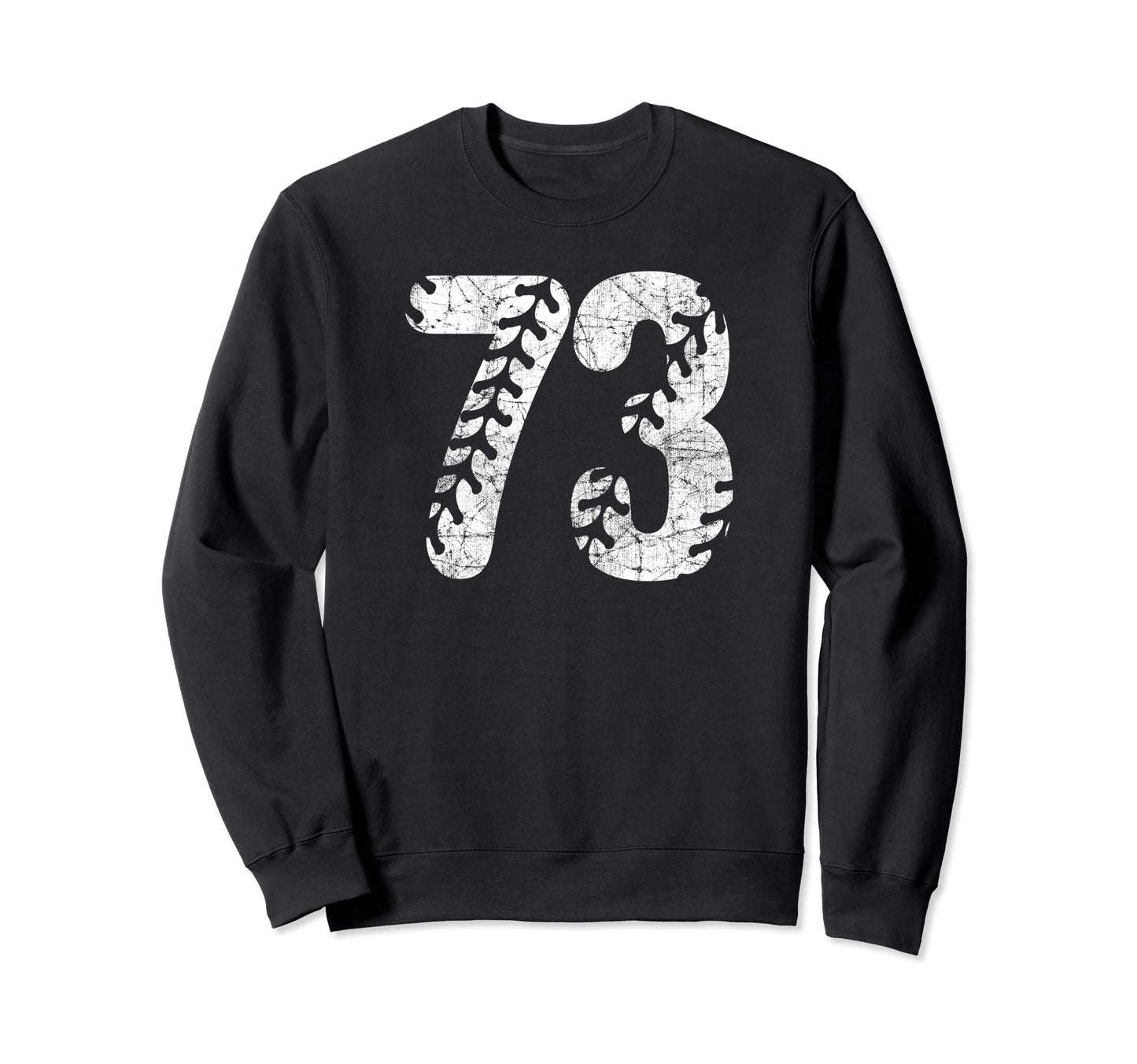 Baseball Softball Mom 73 Number 73 Sweatshirt - Unique Graphic Unisex - T-Shirt, Sweatshirt, Hoodie