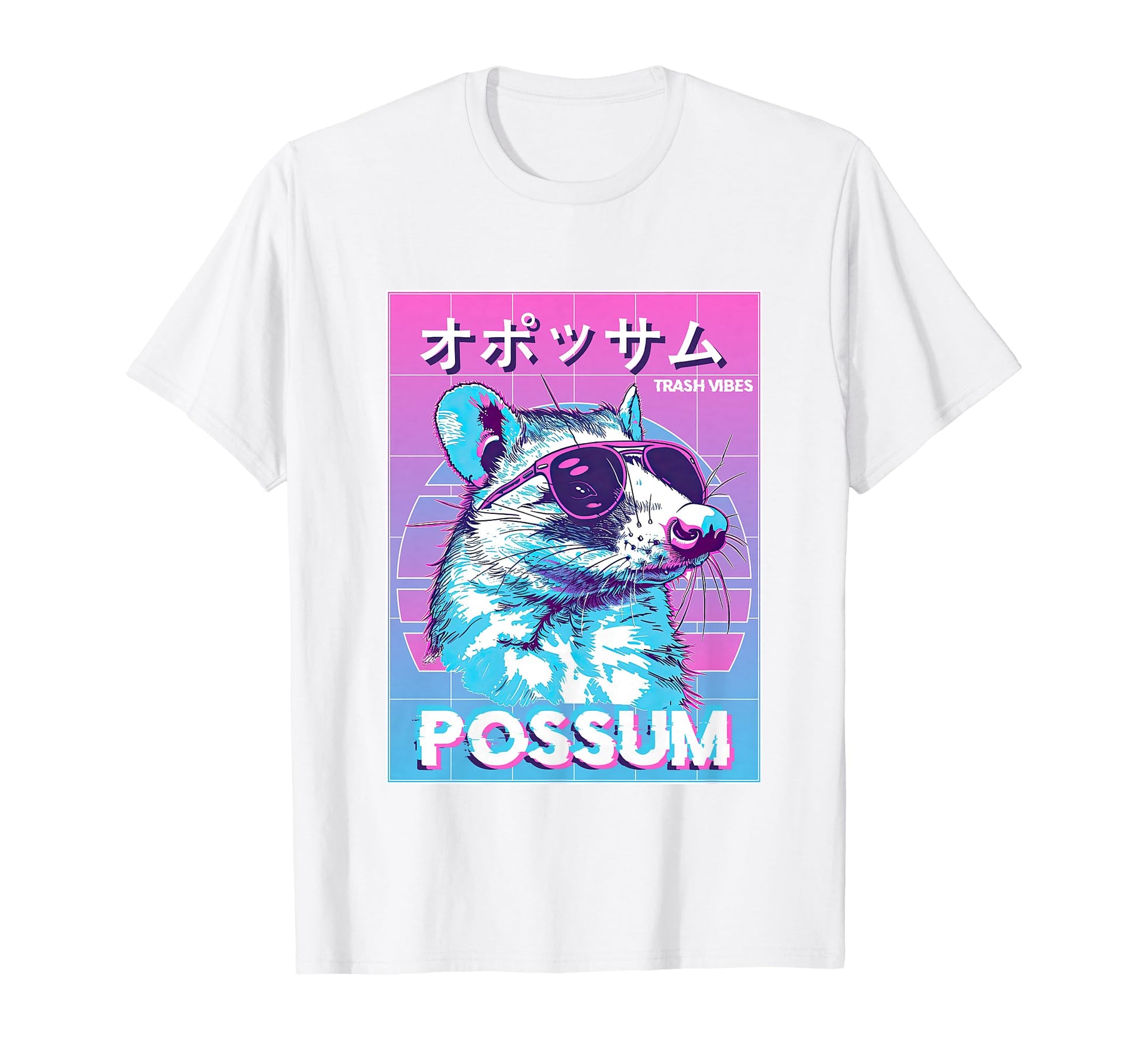 Vaporwave Opossum Funny Possum T-Shirt - Fun Novelty Design Unisex - T-Shirt, Sweatshirt, Hoodie