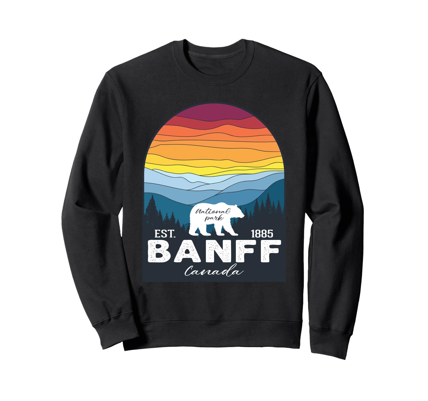 Banff National Park Canada Sweatshirt - Custom Art Print for Adults - T-Shirt, Sweatshirt, Hoodie