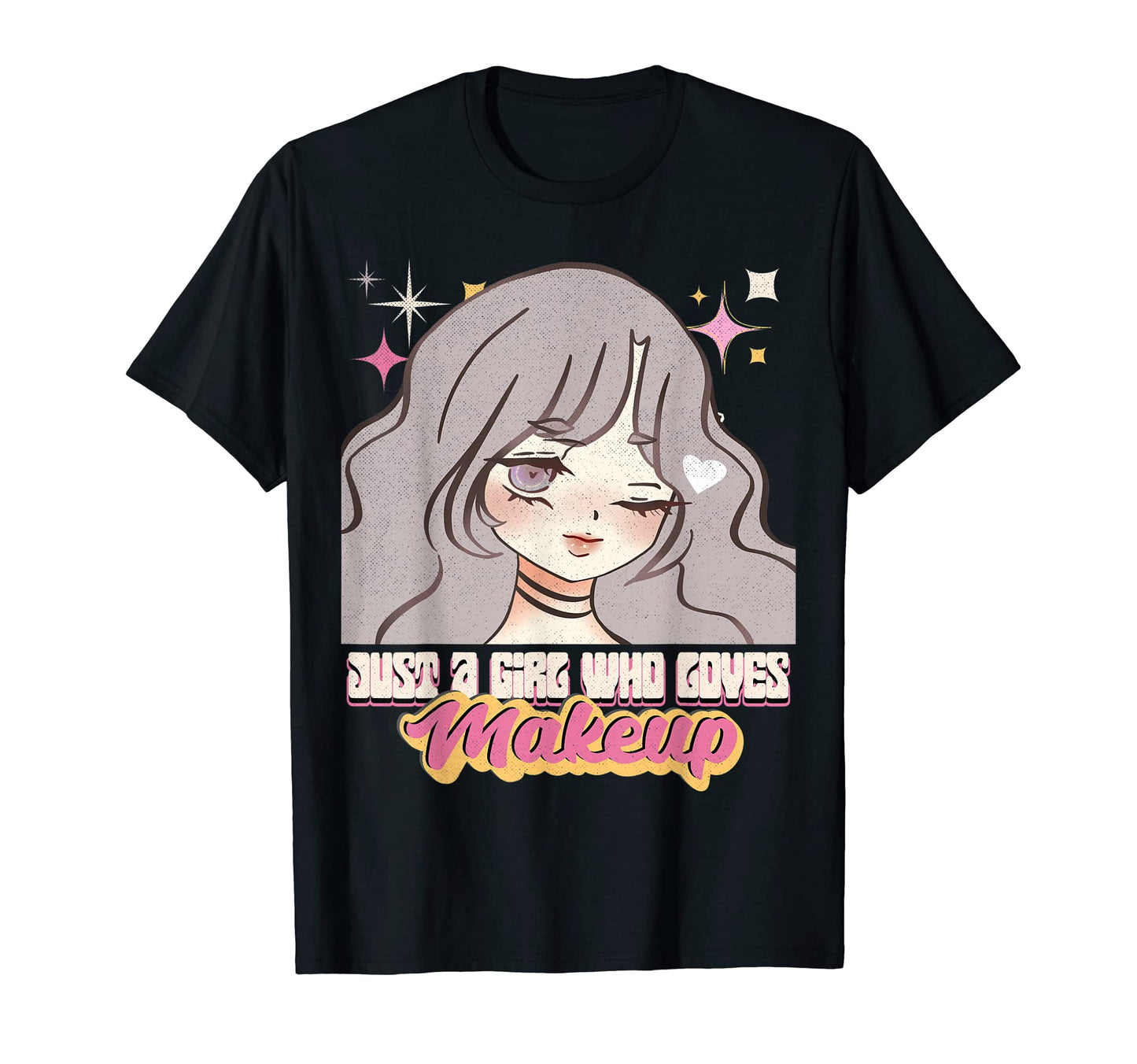 Anime Who Loves Makeup Rainbow Japan T-Shirt - Unique Graphic for Adults - T-Shirt, Sweatshirt, Hoodie