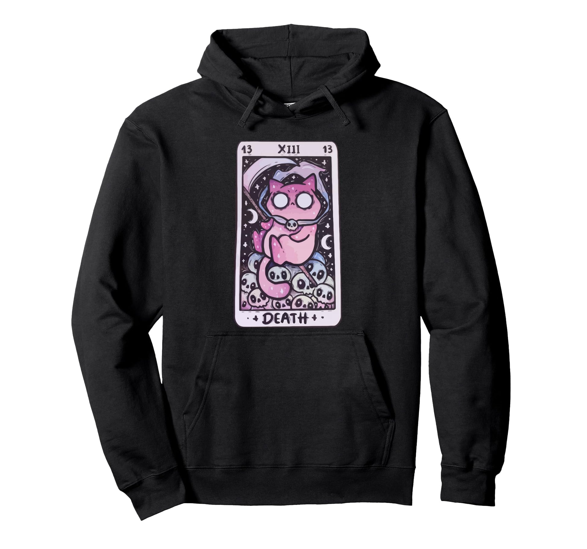 Kawaii Pastel Goth Art Death Hoodie - Casual Everyday Wear for Adults - T-Shirt, Sweatshirt, Hoodie